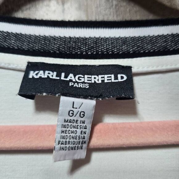 Karl Lagerfeld Paris Cream Puff Sleeve Top - Picture 4 of 5